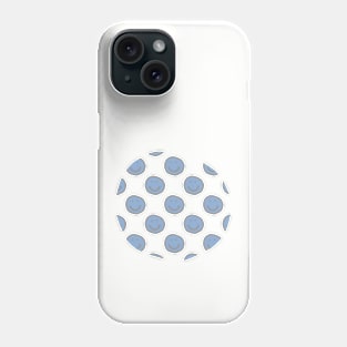 Placid Blue Round Happy Face with Smile Pattern Phone Case