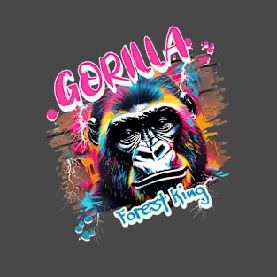 Graffiti-inspired portraiture Gorilla T-Shirt