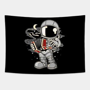 Astronaut Accordion • Funny And Cool Sci-Fi Cartoon Drawing Design Great For Any Occasion And For Everyone Tapestry