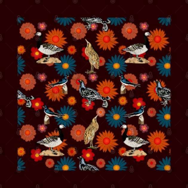 Floral Birds Pattern by Frajtgorski