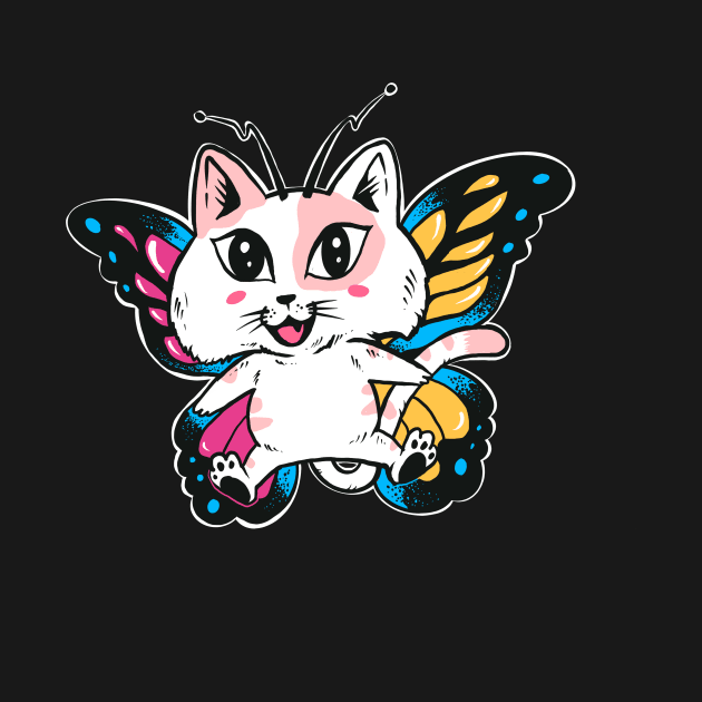 Cat butterfly by Paundra