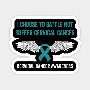 cervical cancer awareness month - teal ribbon awareness - gynecological cancer awareness Magnet