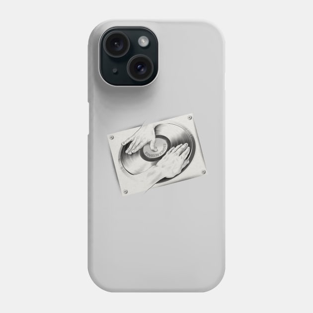 DJ Escher - Spinning Hands Phone Case by ACraigL