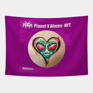 Planet X Aliens UFO Invasion Tapestry