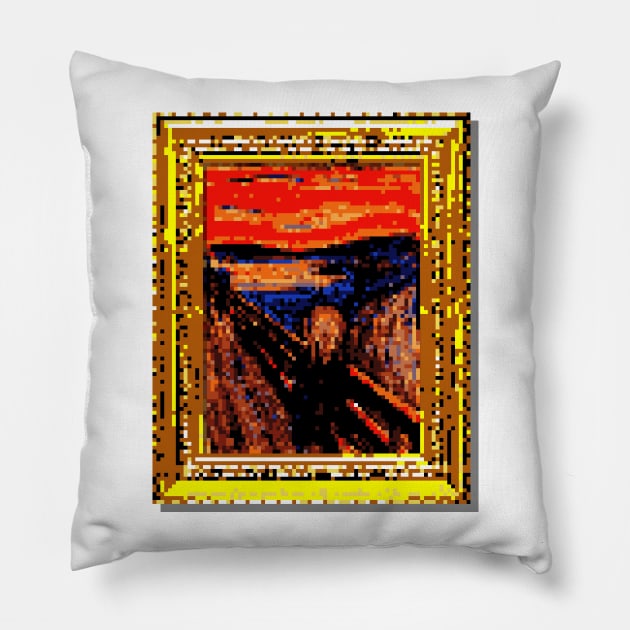 8-Bit The Scream Pillow by GrumpyVulcan