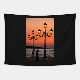 Silhouettes in Castelo, Venice Tapestry