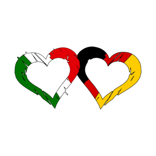 Italian and German Hearts T-Shirt