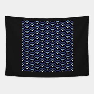 Seigaiha Blue Pattern Tapestry