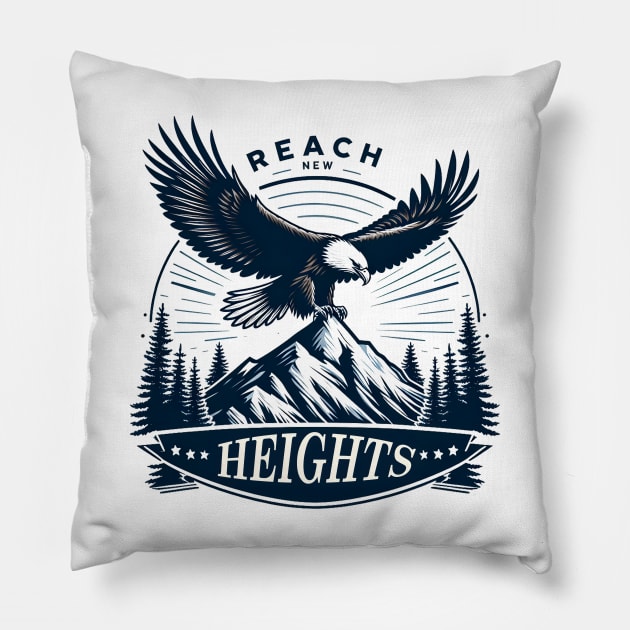 Reach New Heights Tee Pillow by FreshIdea8