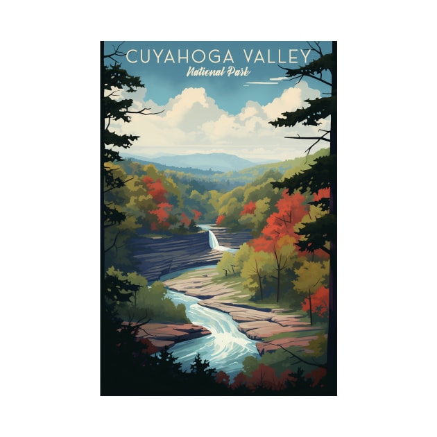 Cuyahoga Valley National Park Travel Poster by GreenMary Design