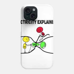 Electrician Joke Cute Gift Electricity Science Nerd Volt Comic Teacher Phone Case