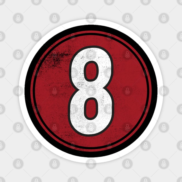 Number Eight 8 Magnet by cowyark rubbark