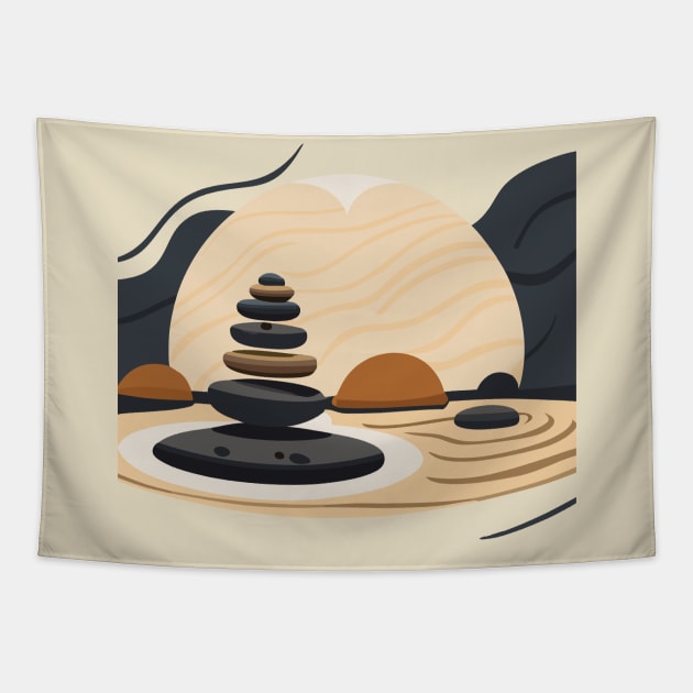 Oriental zen garden Tapestry by goingplaces