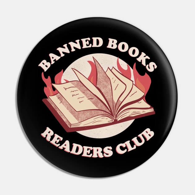 Banned Books Readers Club Librarian Reading Bookworm Pin by secondskin