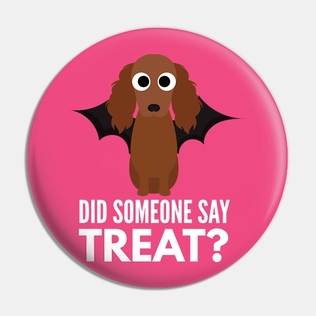 Irish Setter Halloween Trick or Treat Pin by DoggyStyles