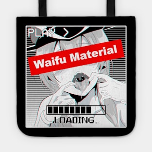 Waifu Material Ahegao Face Manga Girl VHS Video Style Tote