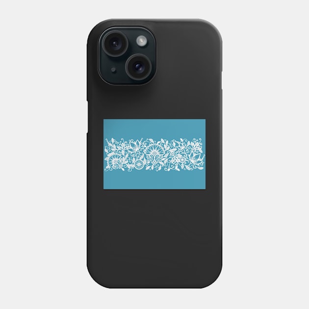 Scottish Thistle Pattern (Blue) Phone Case by CeeGunn