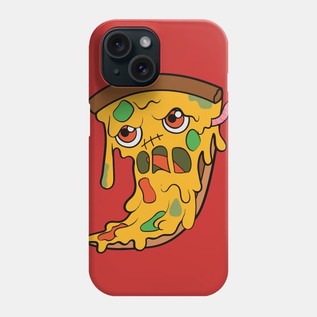 Zombie Slice of Pizza Drawing Phone Case by SLAG_Creative