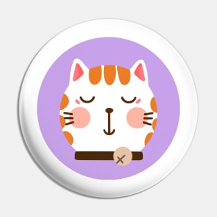 cute drawn kitty cat design 10 Pin