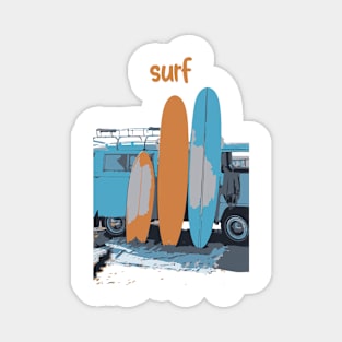 surf. surfing. beach. Magnet