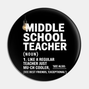 Teacher Appreciation Teacher Definition Middle School Pin