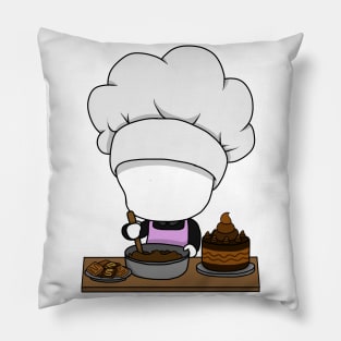 chef slenderman chibi Pillow