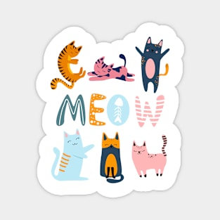 Meow cute cat design Magnet