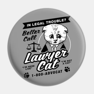 Lawyer Cat Pin