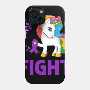 Fight Pancreatic Awareness Unicorn Phone Case