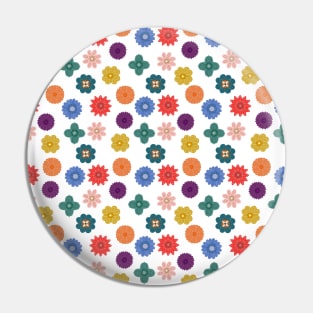 Colorful flower pattern Pin