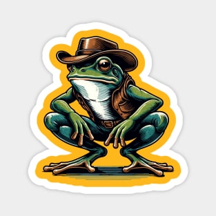 Cowboy frog Magnet