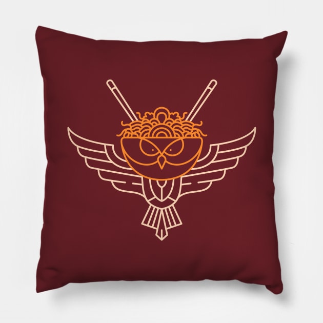 Ramen Owl Pillow by VEKTORKITA