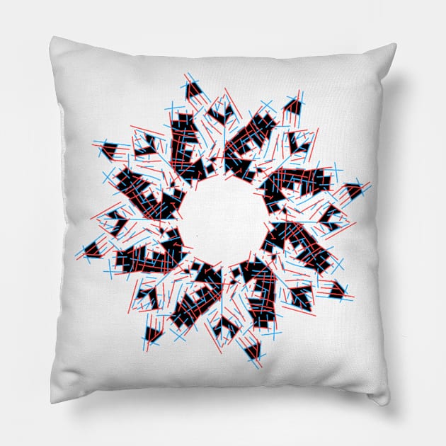 red blue star Pillow by GanterST