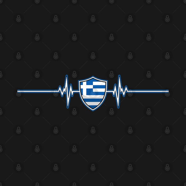 Heartbeat Design Greek Flag Greece by MGS