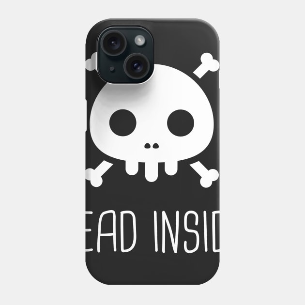 Dead Inside | Cute Emo Skeleton Skull Phone Case by MeatMan