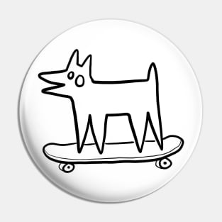 skate dog Pin