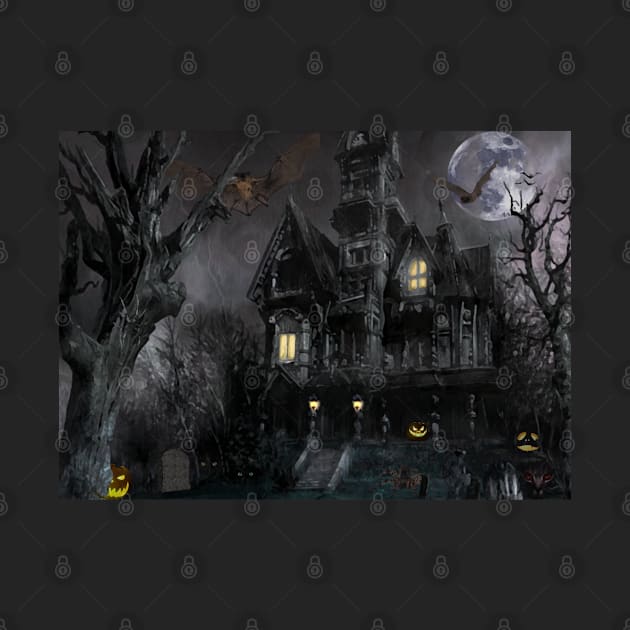 Dark Haloween Haunted House by madmonkey