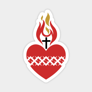 Christian illustration. Sacred Heart of Jesus. Magnet