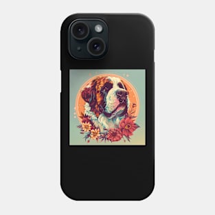 Saint Bernard in 70's Phone Case