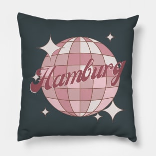 Hamburg City Pink Retro Vintage Dance Pillow