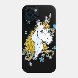 Golden Unicorn with Stars Phone Case