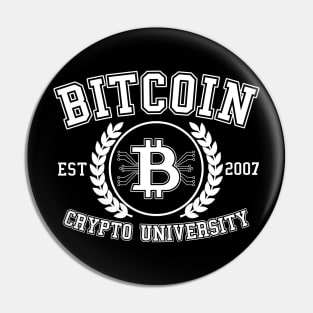 Funny Bitcoin Crypto University BTC Retro Gift Pin