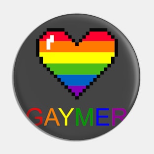 Gaymer Pixel Heart Pin