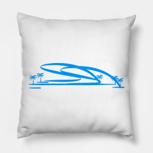 Blue ocean waves are a mesmerizing sight to behold. Pillow