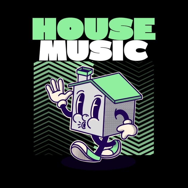 HOUSE MUSIC  - character (green) by DISCOTHREADZ 