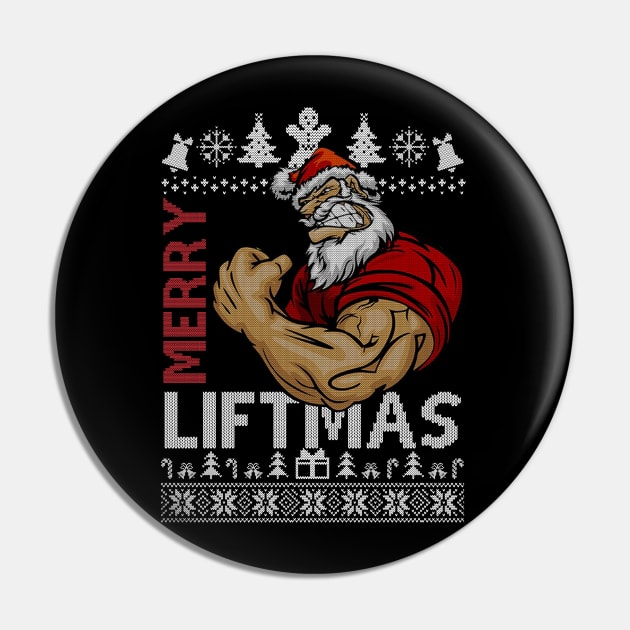 Merry Liftmas Ugly Christmas Gym Workout Gift Mens 2 Pin by SloanCainm9cmi