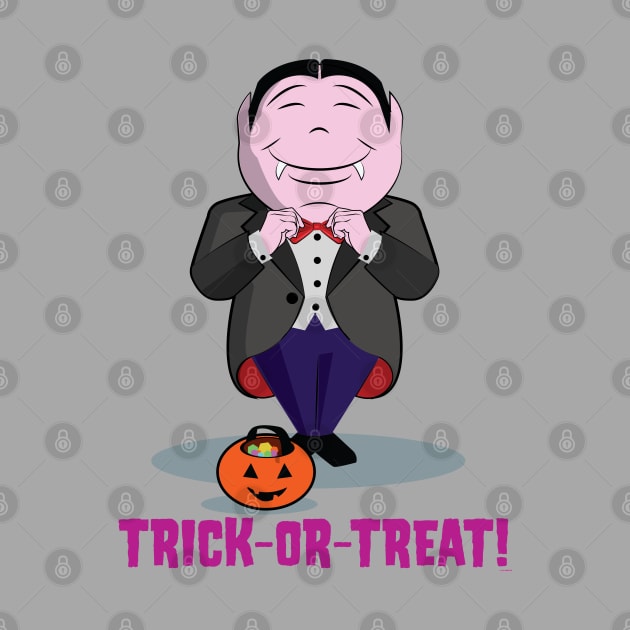 Cute Kid's - The Boo Crew - Cartoon Monsters - Trick or Treat - Handsome Vlad by Vector Deluxe