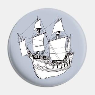 Medieval ship Pin
