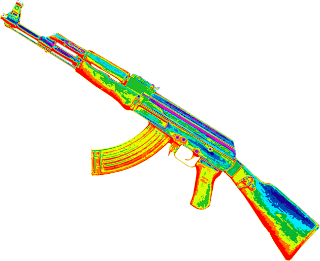 AK47 Rainbow Kids T-Shirt by CharlieCreator