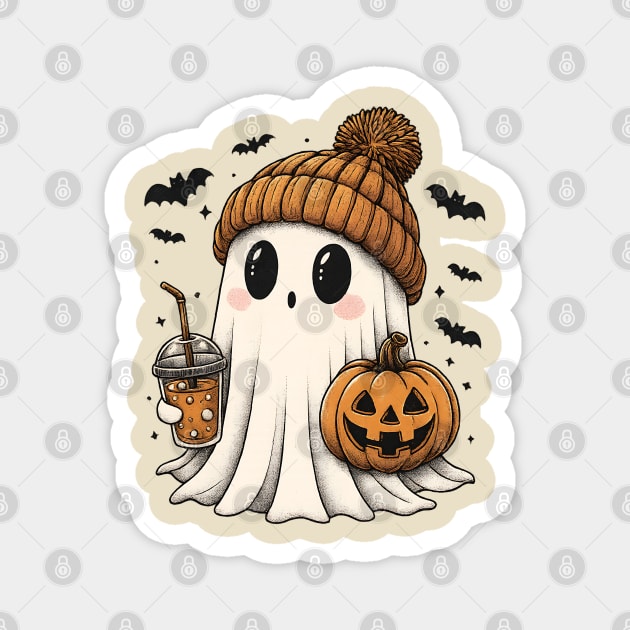 Cute Ghost Halloween Magnet by UrbanLifeApparel